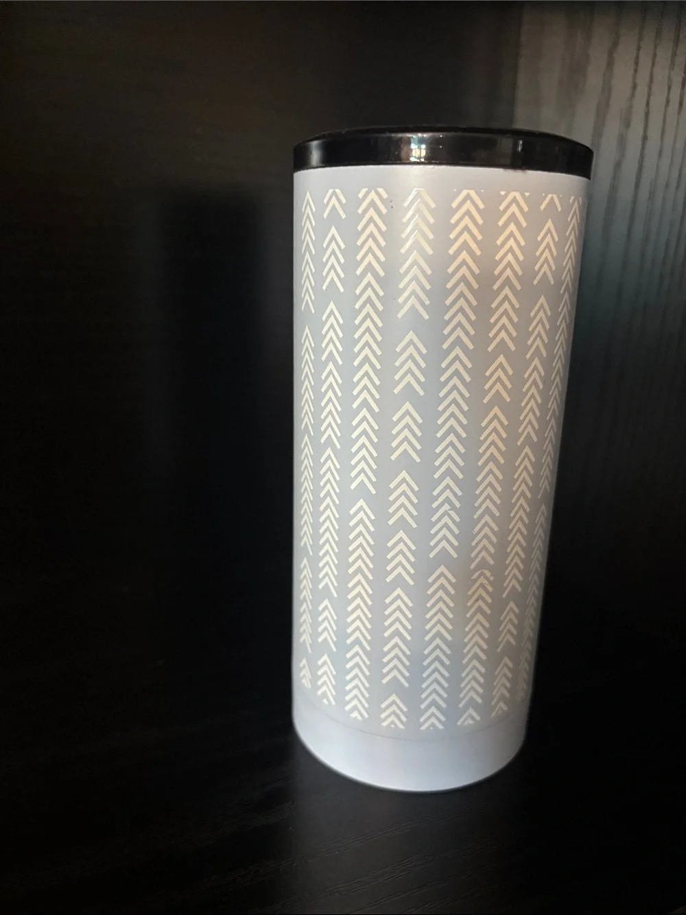 White Patterned Decorative Tumbler -